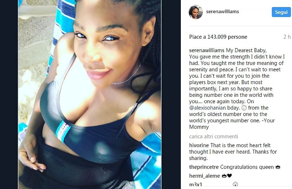 Serena Williams torna regina della Wta e festeggia con una lettera al figlio